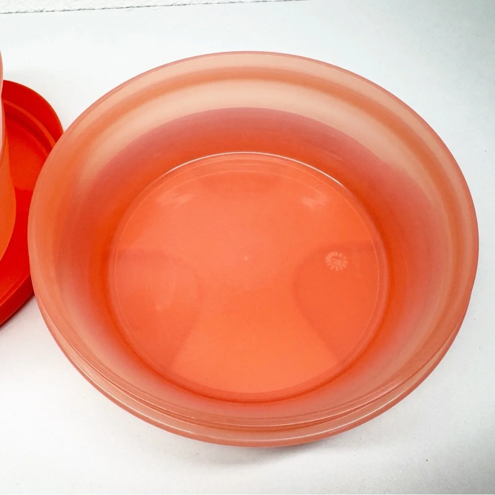 Tupperware Duo Bowl Set with Lids Orange